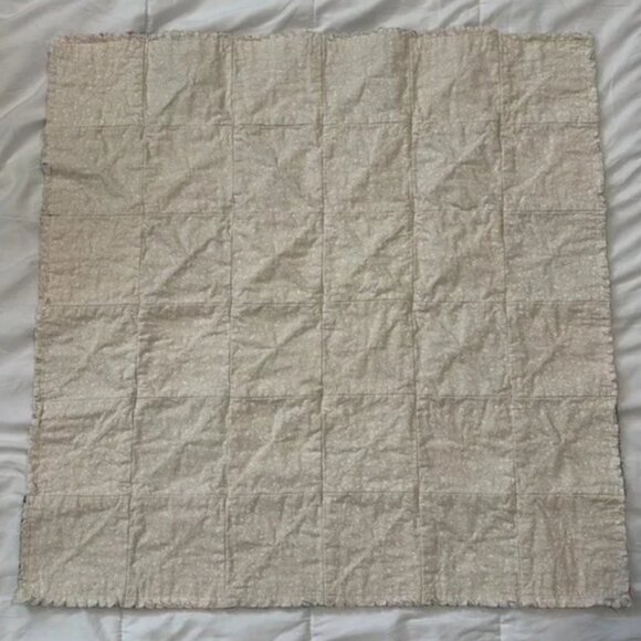 NWOT Distressed handmade floral baby blanket - Picture 7 of 7